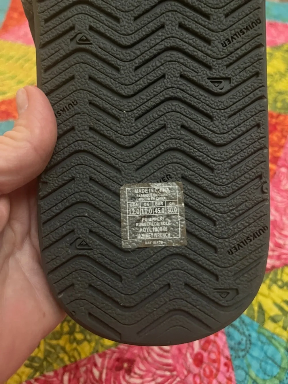 Quiksilver Black Men's Thong Sandals